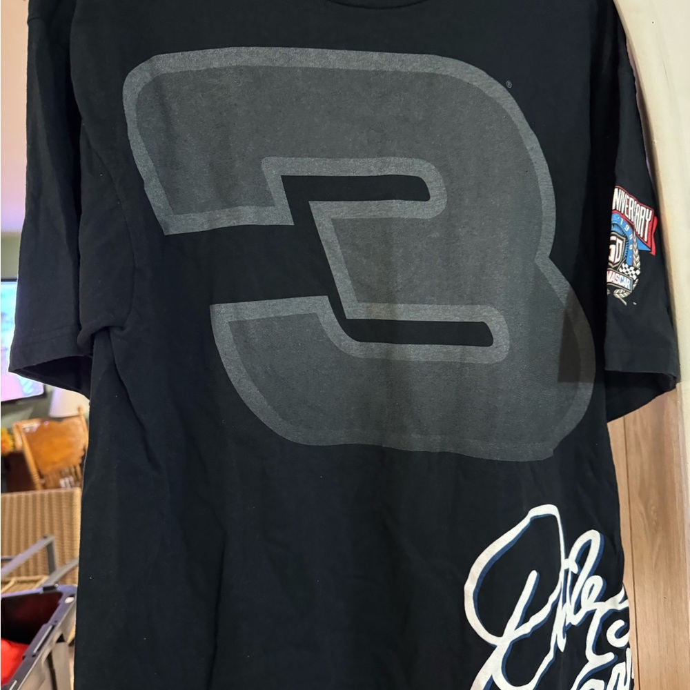 Men's Black Graphic Tee with Signature Design